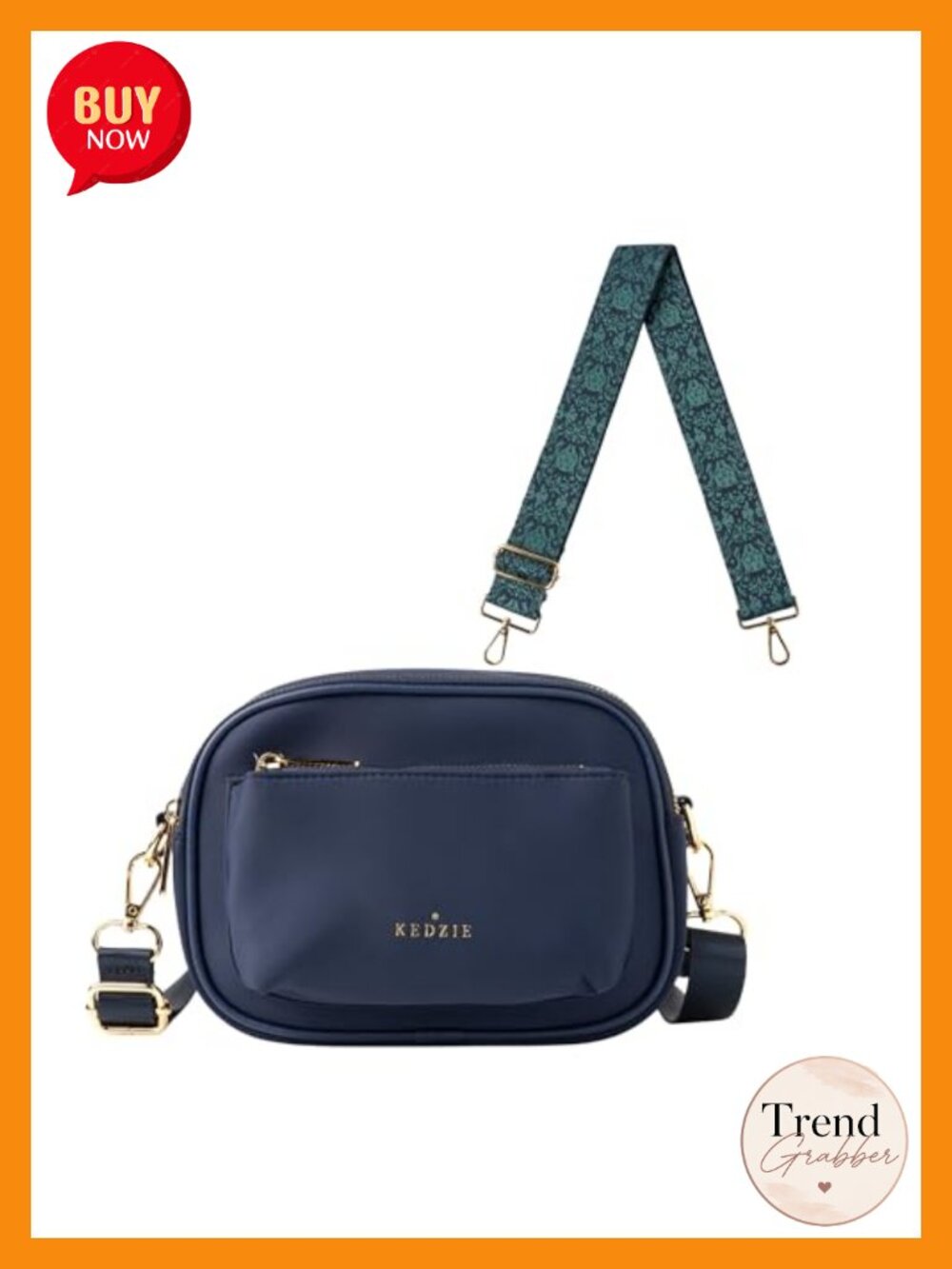 Neoprene Crossbody Bag & 2in Interchangeable Strap Bundle